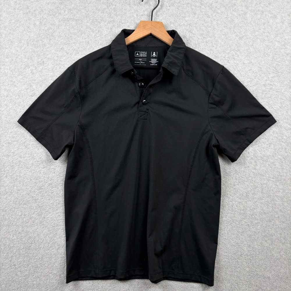 Triple Aught Design Polo Shirt Mens Medium Black Performance Tactical Stretch